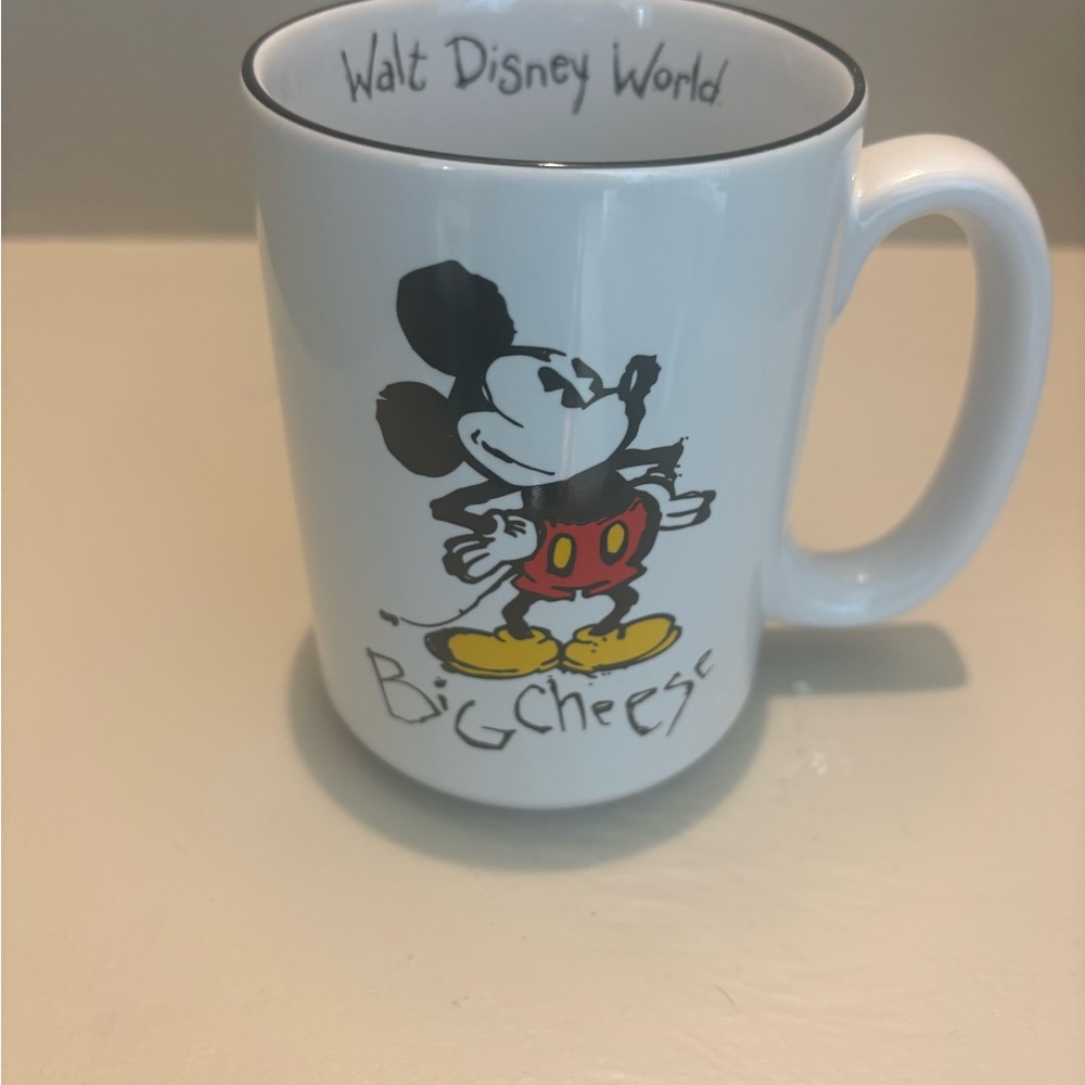 Mickey Mouse red and white “Big Cheese” mug Walt Disney World